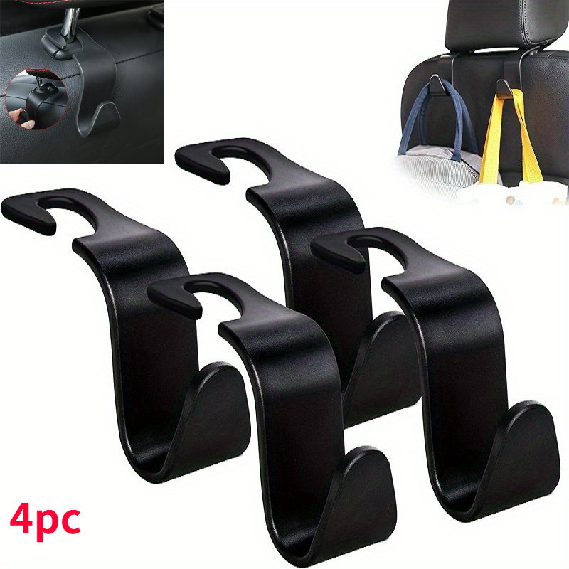 

4pcs 4pcs Universal Car Headrest Hooks, S-type Hooks For Handbags, Coats, And More