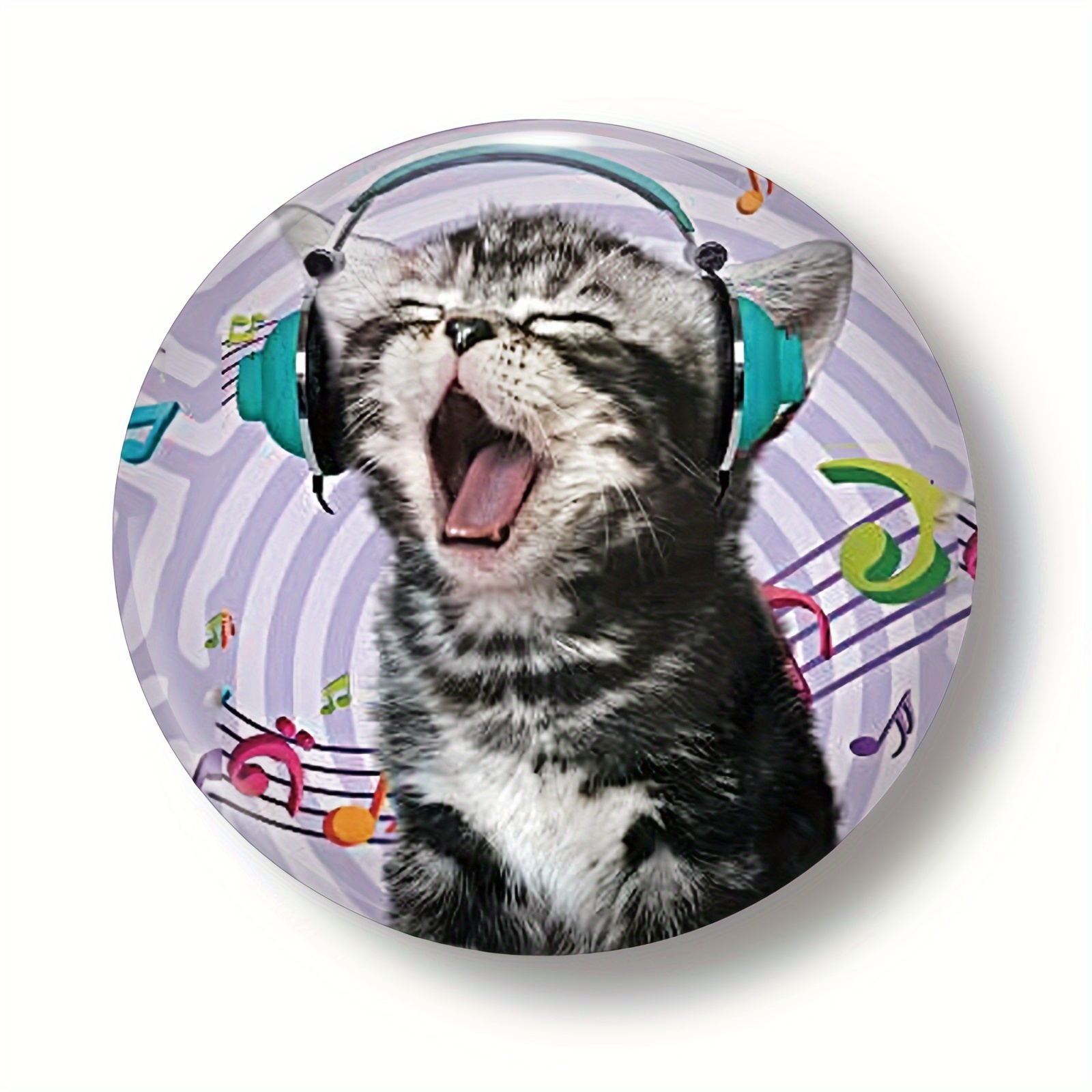 

1pc, Y2k Cat Headphones Pin, , , For And , Plastic, Novelty Clothing & Product, Novelty & Brooches