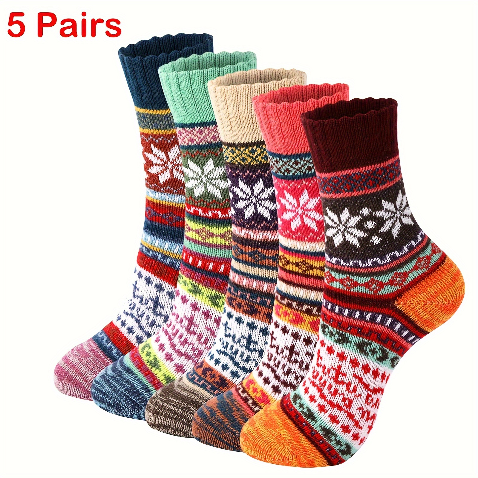 

5 Pairs 's Pattern , Knit Ankle , , , For