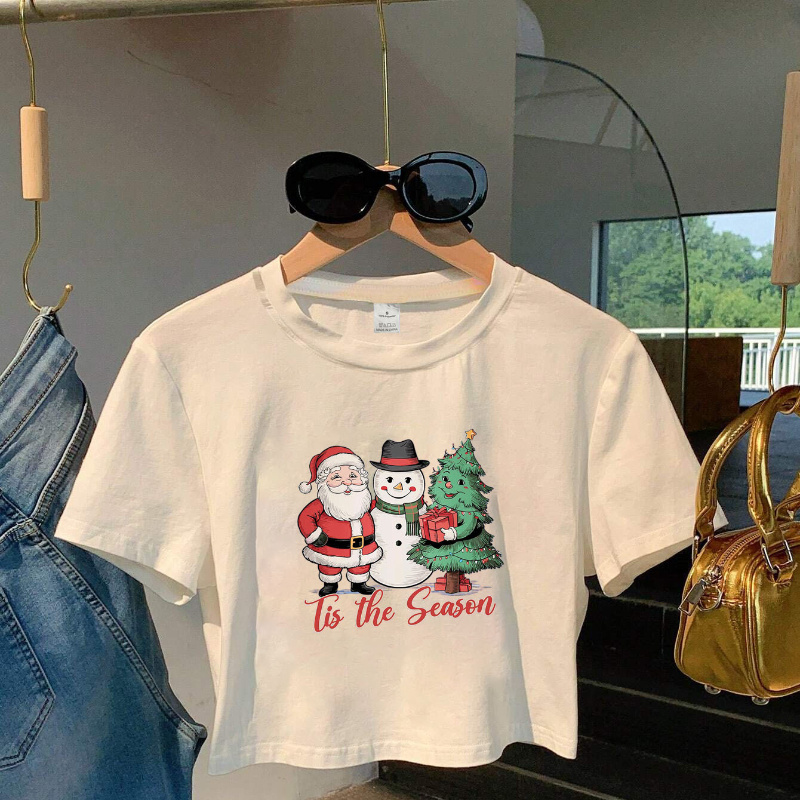 

Christmas T-, Y2k Top For Summer & , Women's Clothing