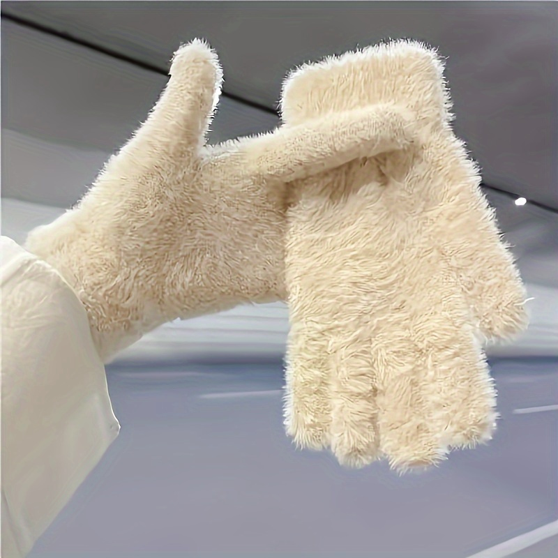 

Ladies Screen Plush Gloves - Warm, Full Finger Design, Solid Color