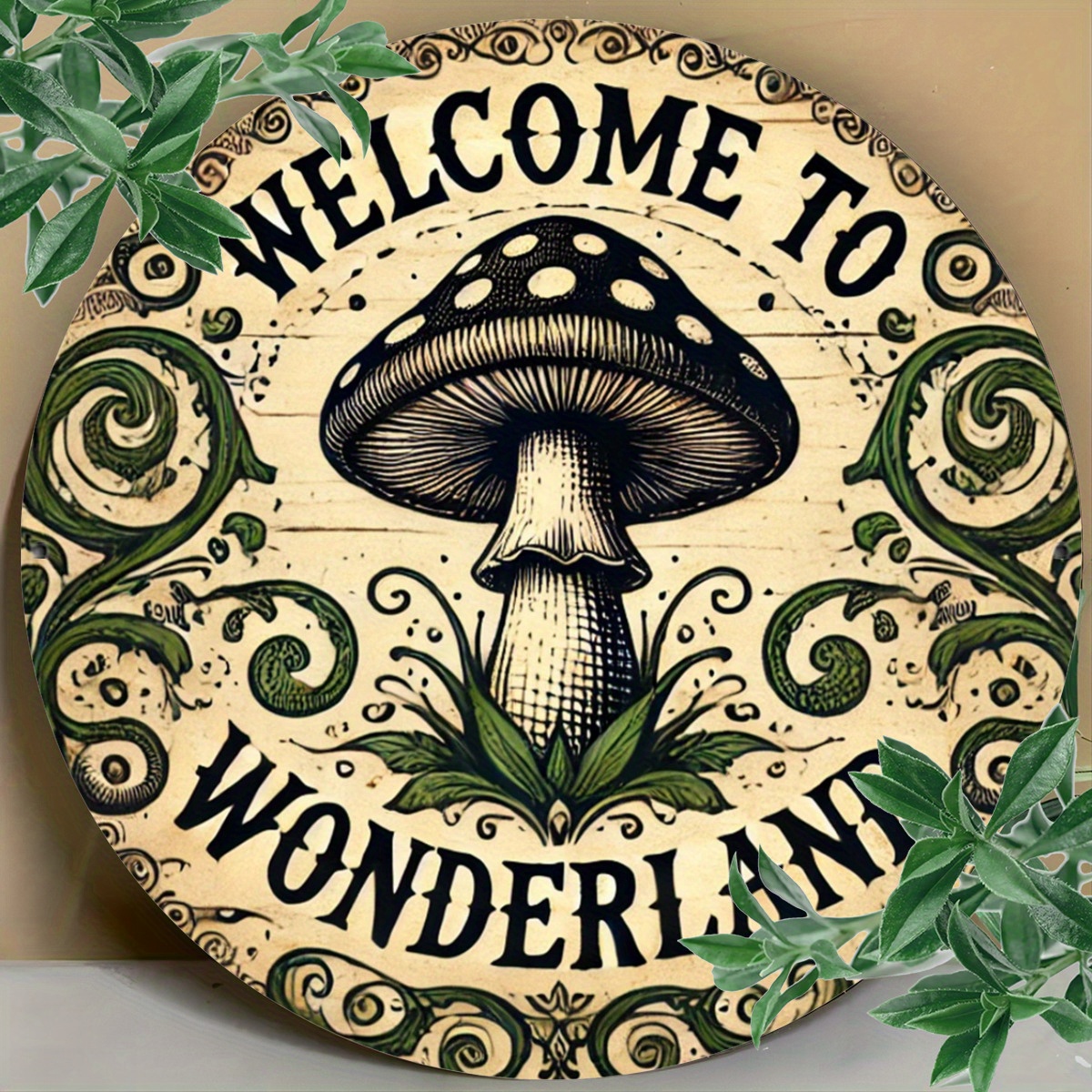 TEMU 2d Flat - Decorative Signs And Plaques In A 2d Flat Design, Inviting You To . This 'mushroom Wall Art' Is An 8x8 Inch Metal Poster Suitable For