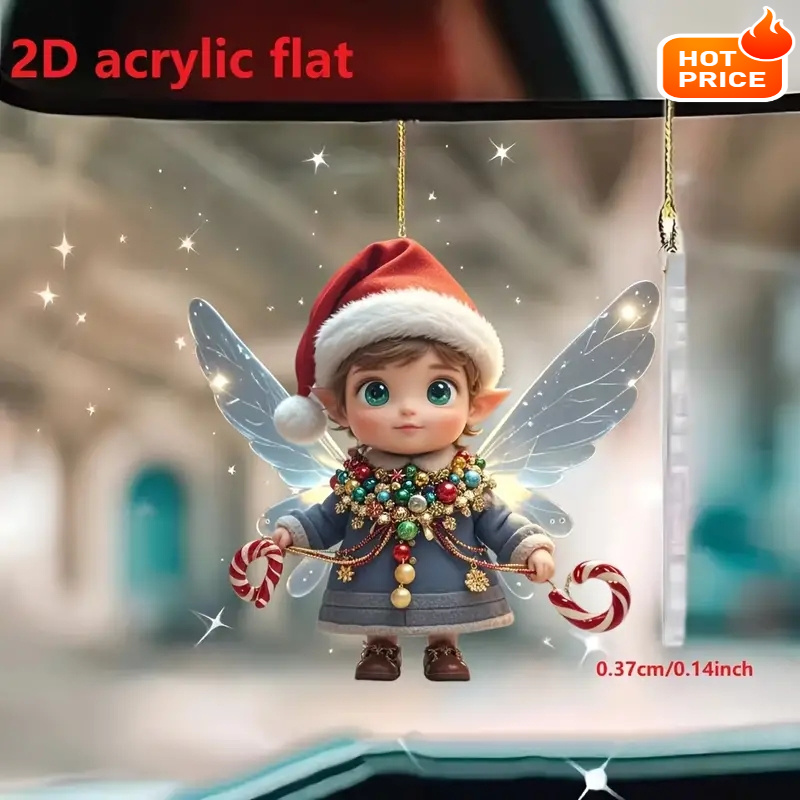 

1pc Christmas Elf - Hanging , For Car Mirrors, , And Keychains -