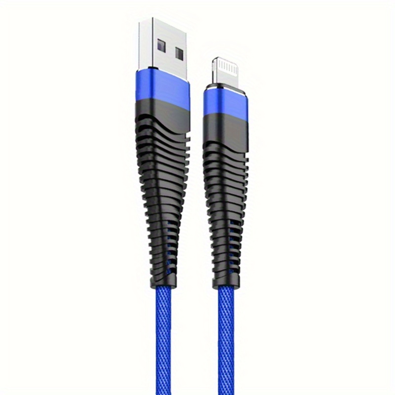 Usb Nylon Braided Fast Charge Cable For Iphone 14 13 12 11 Pro Max Xs X Xr 8 7 6 6s Plus Se 2 Ipad And More Long Wire Data Charging Cord