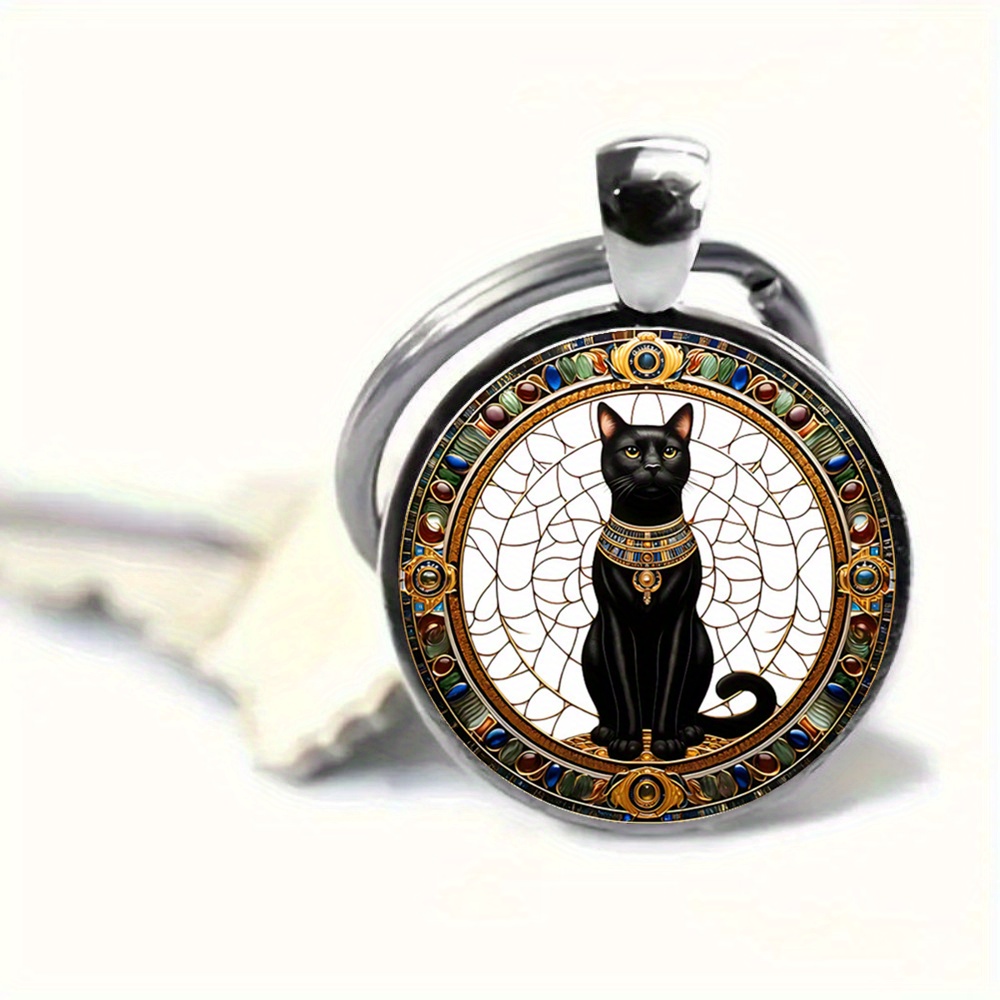 

Cat Keychain - 1pc Zinc Alloy Time Gem Pendant, , For & Key Organizer, , , 's Day For