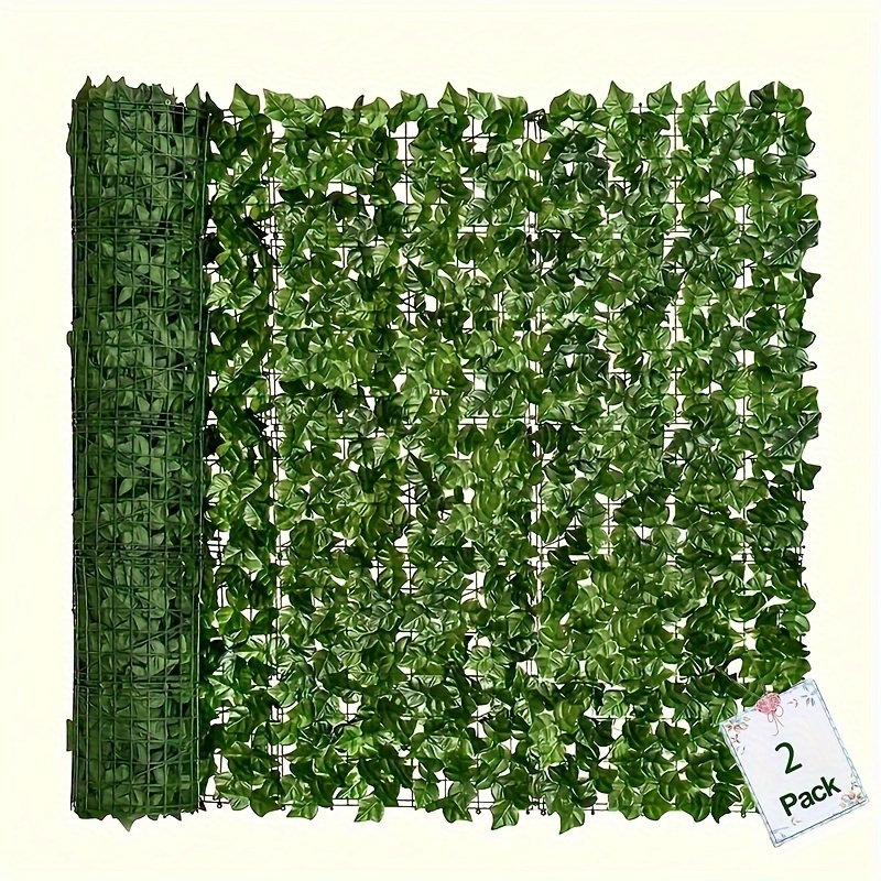 

2pcs 20ft X 118" Artificial Ivy Privacy Screen - Greenery For Outdoor Gardens, Patios & - All Including Christmas, Halloween, Easter, Hanukkah, Thanksgiving, Backyard, Green Background Wall