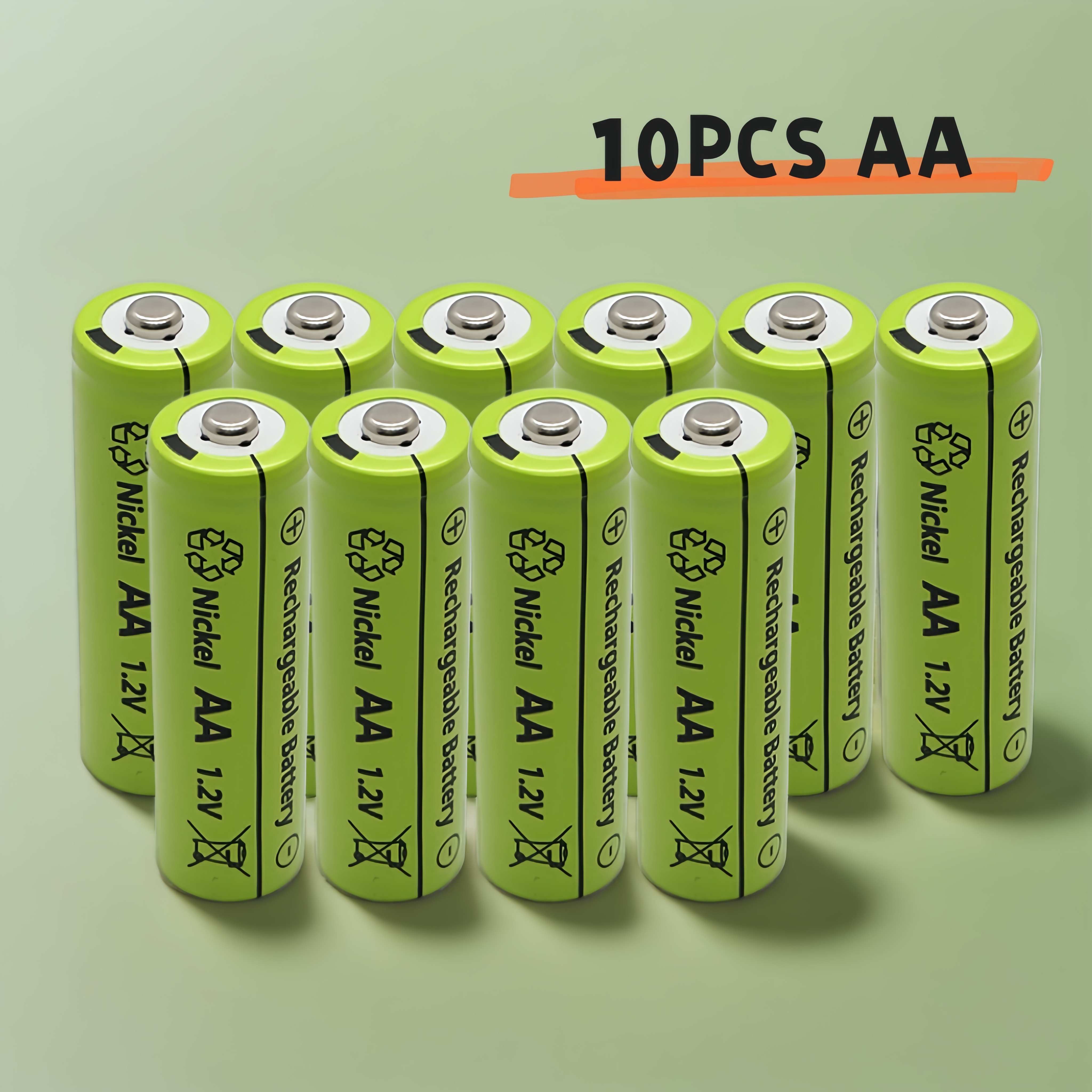 TEMU 10-15pcs Rechargeable Aa Batteries 1.2v - Long-lasting For Universal Devices