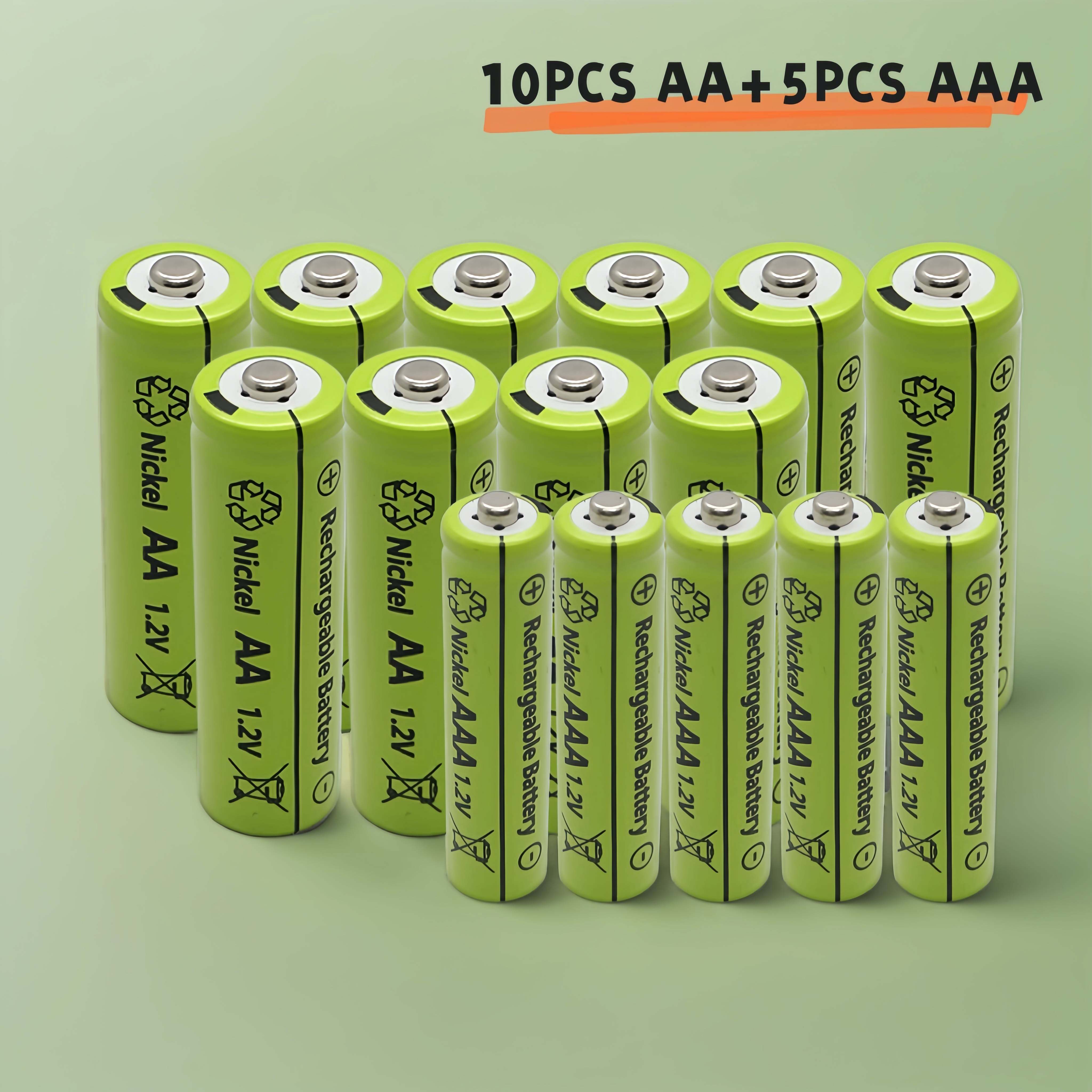 10-15pcs Ni-mh Aa/aaa 200mah 1.2v Rechargeable Batteries High-capacity Long-lasting For Universal
