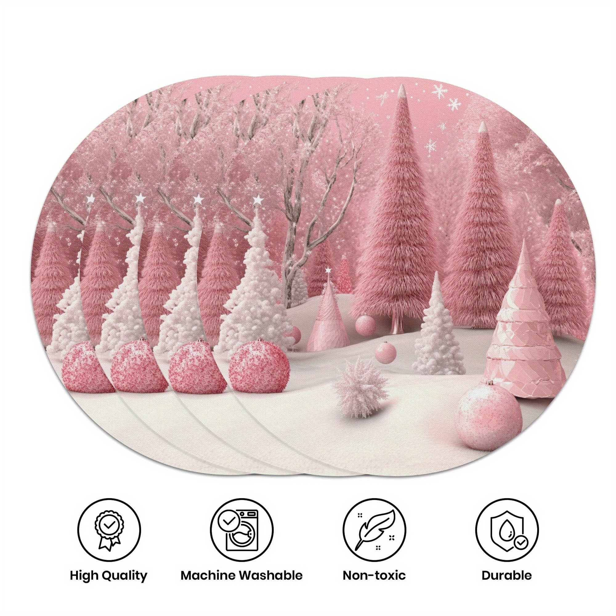 

4pcs, Christmas Placemats, Christmas Table , 15 - Placemats, For Decorating And Restaurants, Decorations