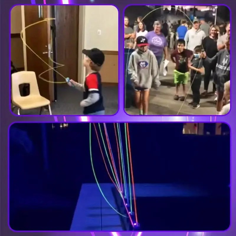 2pcs handheld rope thrusster toy glow in the dark interactive party game unique gift for special occasions for teens adults 14 details 7