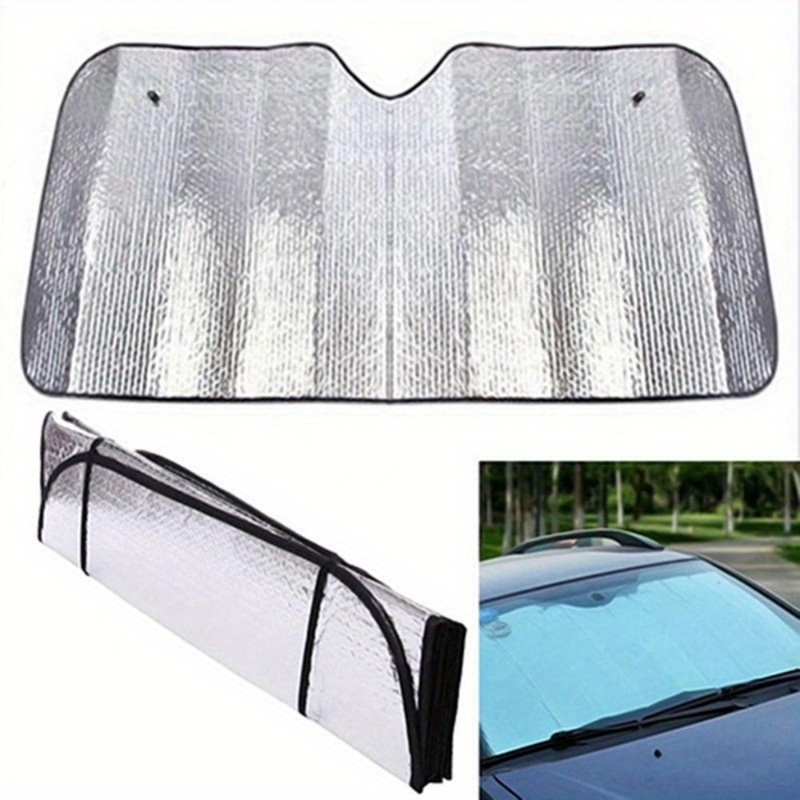 

High-quality Silvery Aluminum Foil Car Sunshade - Uv Protection, & Foldable For Front Or Rear Windshield Sun Windshield Protector Collapsable Sun Shade For Car Windshield