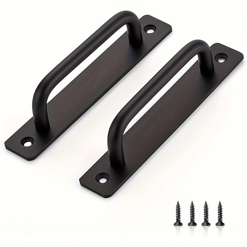 

6-pack Aluminum Alloy Cabinet Door Handles With 12 Screws, Anti-rust & Anti-corrosion, Black Sliding Closet Pulls With Design