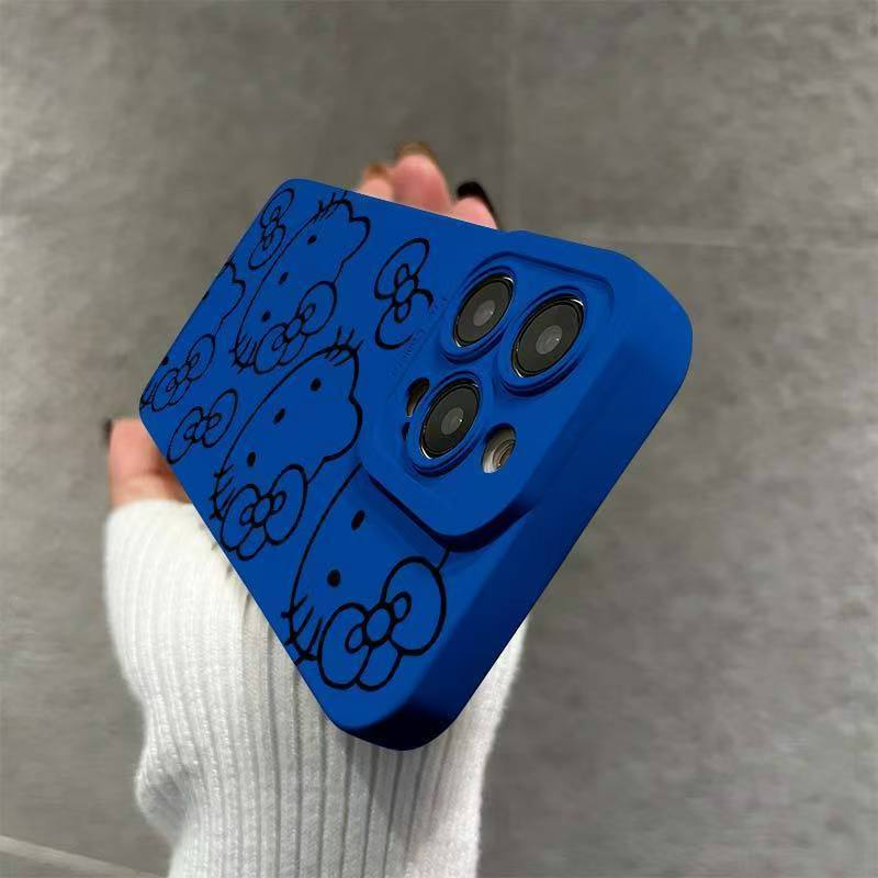     drawing simple and cute   touch   cat suitable for iphone 16 15 14   11 7 plus 7 x xs xr xs       pro maxexquisite phone protection case lightweight and comfortable touch details 5