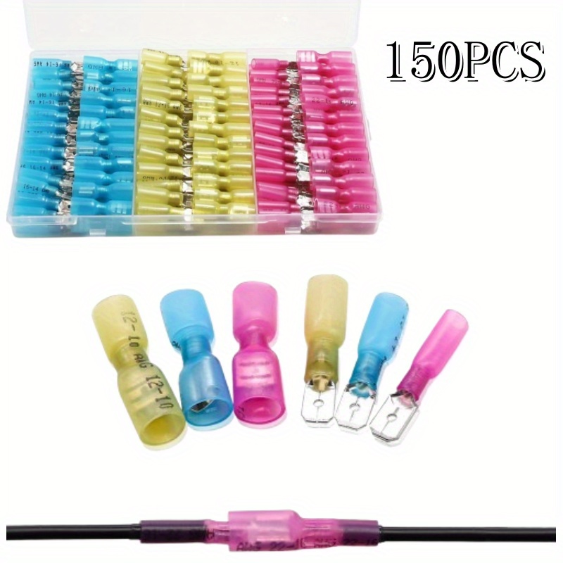 

150 Pieces Of Bullet Wire Connector Kit, Waterproof Bullet Connector, Bullet Terminal Wire Connector, Male And Female Head Wire Connector