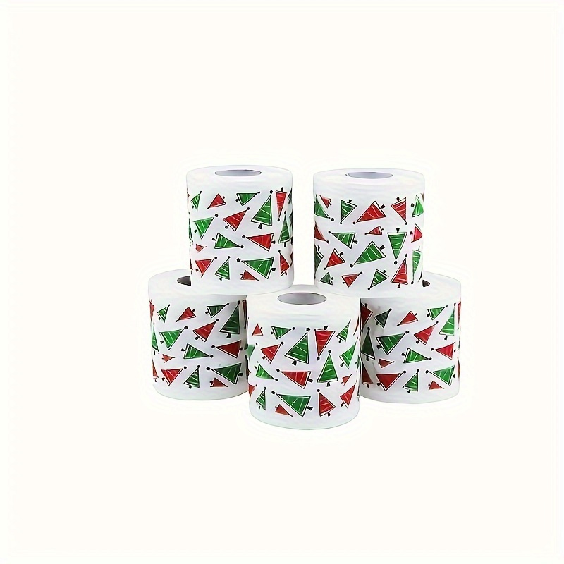 5 pack lattby biodegradable christmas toilet paper rolls festive santa reindeer     for holiday decor and party supplies details 2