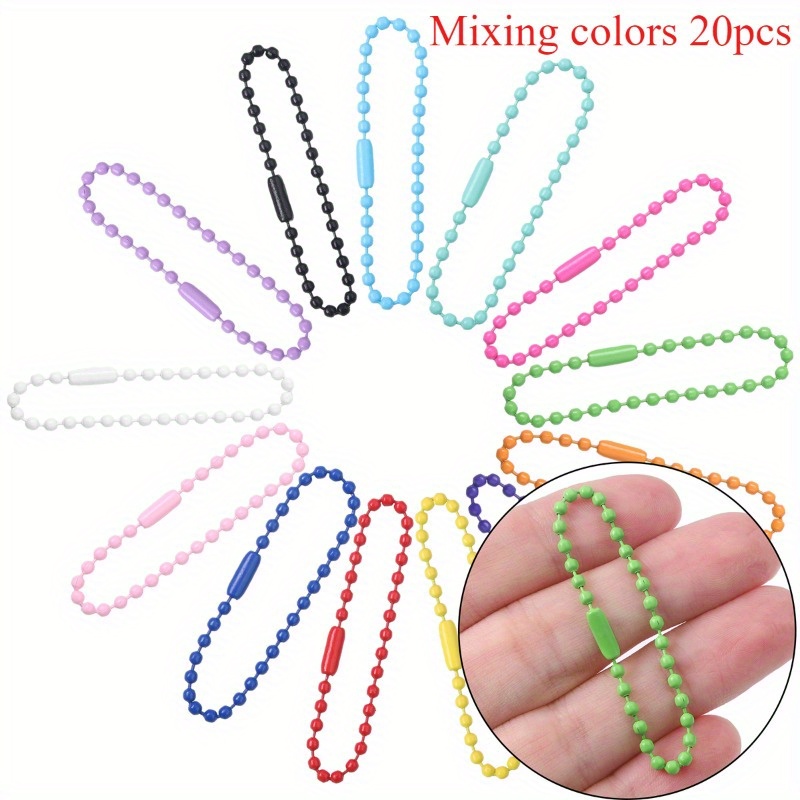 20/40/pcs Ball Bead Chains Fits Key Chain/dolls/label Hand Tag Connector For Diy Bracelet Jewelry Making Accessorise 11.5cm