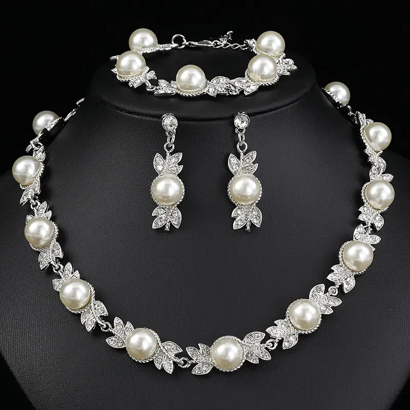 TEMU Temperament Necklace, And Bracelet -pcs Set, Accessories, Set