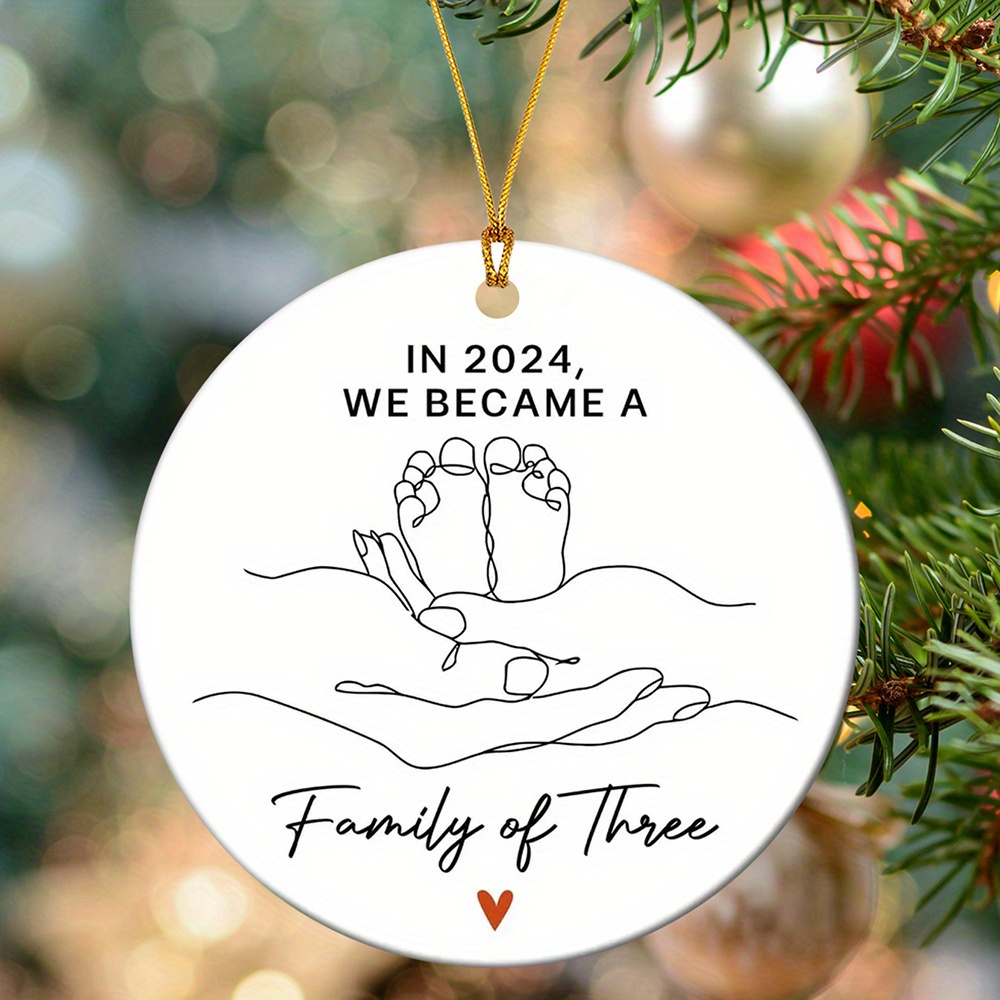 

2024 Of - 1pc Christmas Decoration, , Non-electric, No-feather, Hanging For New