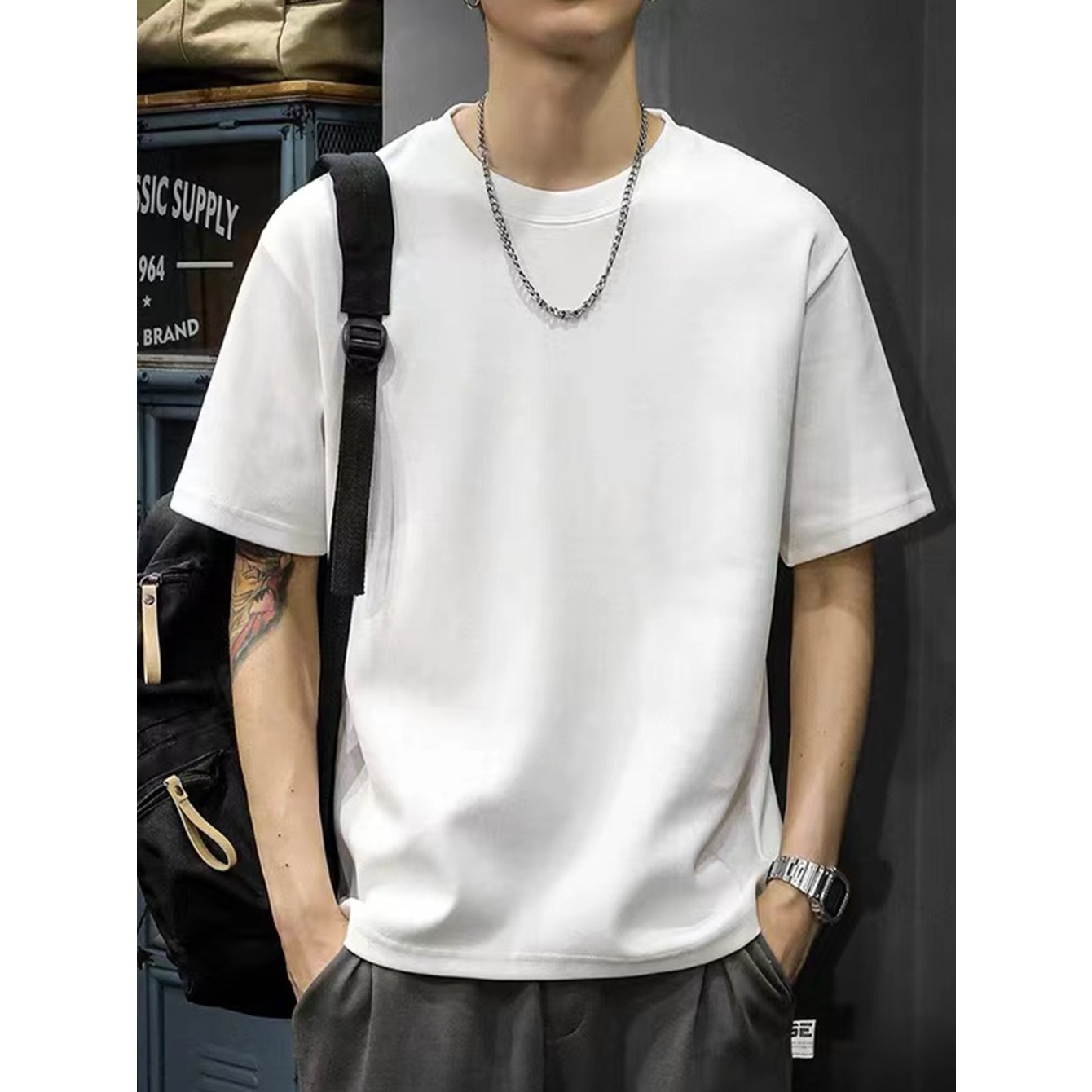 

T-, Sleeved Round T-, Summer Clothing