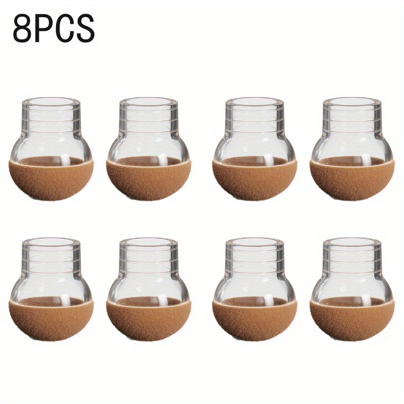 Image of Round Transparent Table And Chair Leg Mats, Chair Leg Covers, Silent And Wear-resistant, Thickened Felt, , With This Leg Mat, Your Chair And Table Will No Make Unpleasant Sounds, Protecting 's Peace
