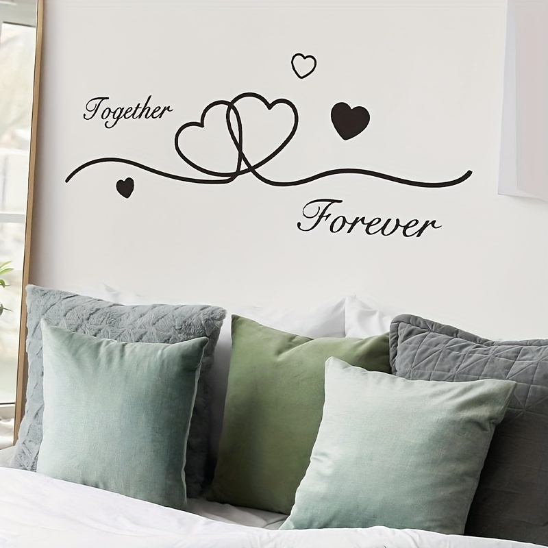 Image of 1pc Love , Wall Sticker, Bedroom, Living Room, Wall Decoration, Adhesive Decal, Aesthetic Home Decor, A Must-have For The Home, Fun Item