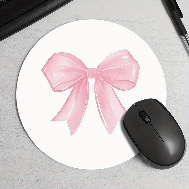 

Round Knot Print Mouse Pad - 1pc Non-slip Waterproof Portable Desk Mat With Rubber Base, Comfortable Texture For Gamers, Office & Study, Ideal Gift With Sports Theme - No Power Required