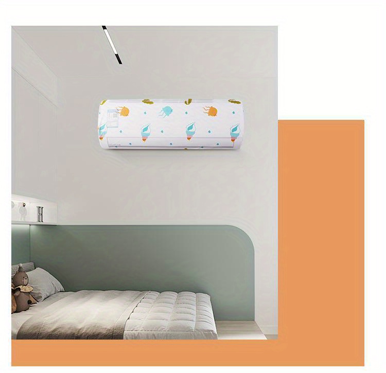 pvc material yuvinadigan osilgan konditsioner qopqog'i namlikka chidamli va changga qarshi devorga o'rnatiladigan konditsioner himoya qopqog'i uy bezaklari uchun tasodifiy elektr energiyasi talab qilinmaydi tafsilotlar 2