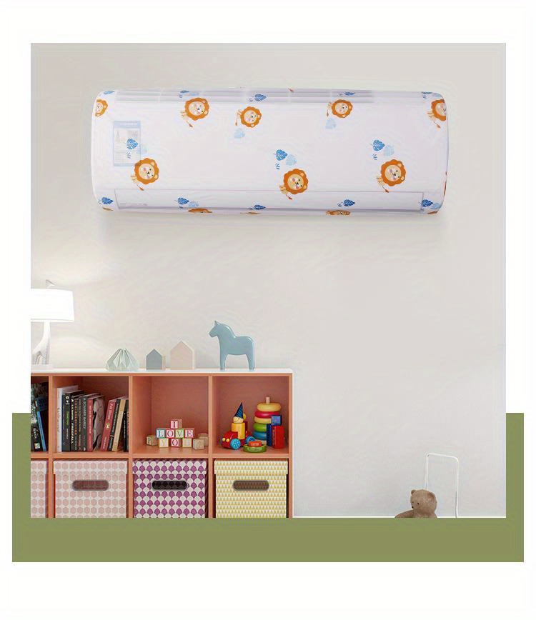 pvc material yuvinadigan osilib turadigan konditsioner qopqog'i namlikka chidamli va changga qarshi devorga o'rnatiladigan konditsioner himoya qopqog'i uy bezaklari uchun tasodifiy elektr energiyasi talab qilinmaydi tafsilotlar 3