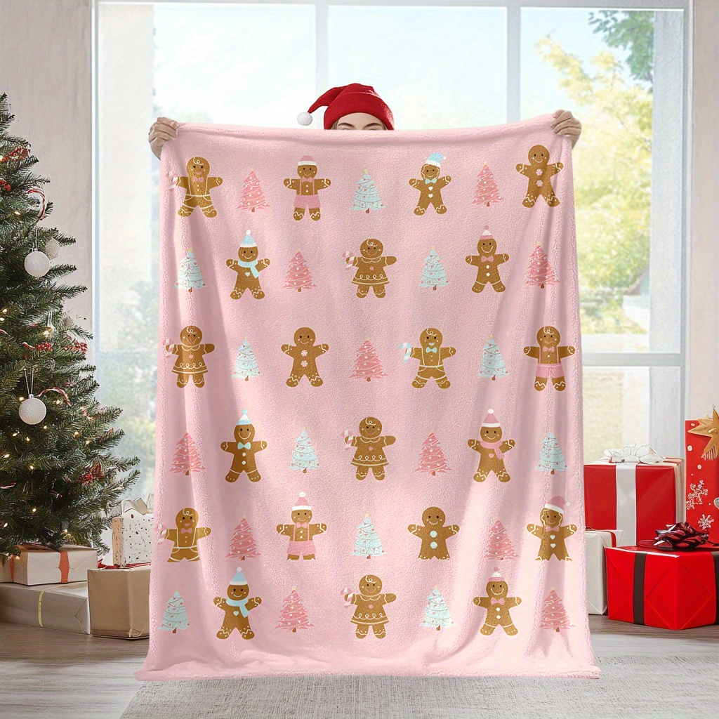 

1pc Christmas & Fleece Blanket, , -use, All-, , , 200-250g , For , , , , Camping, , Car,