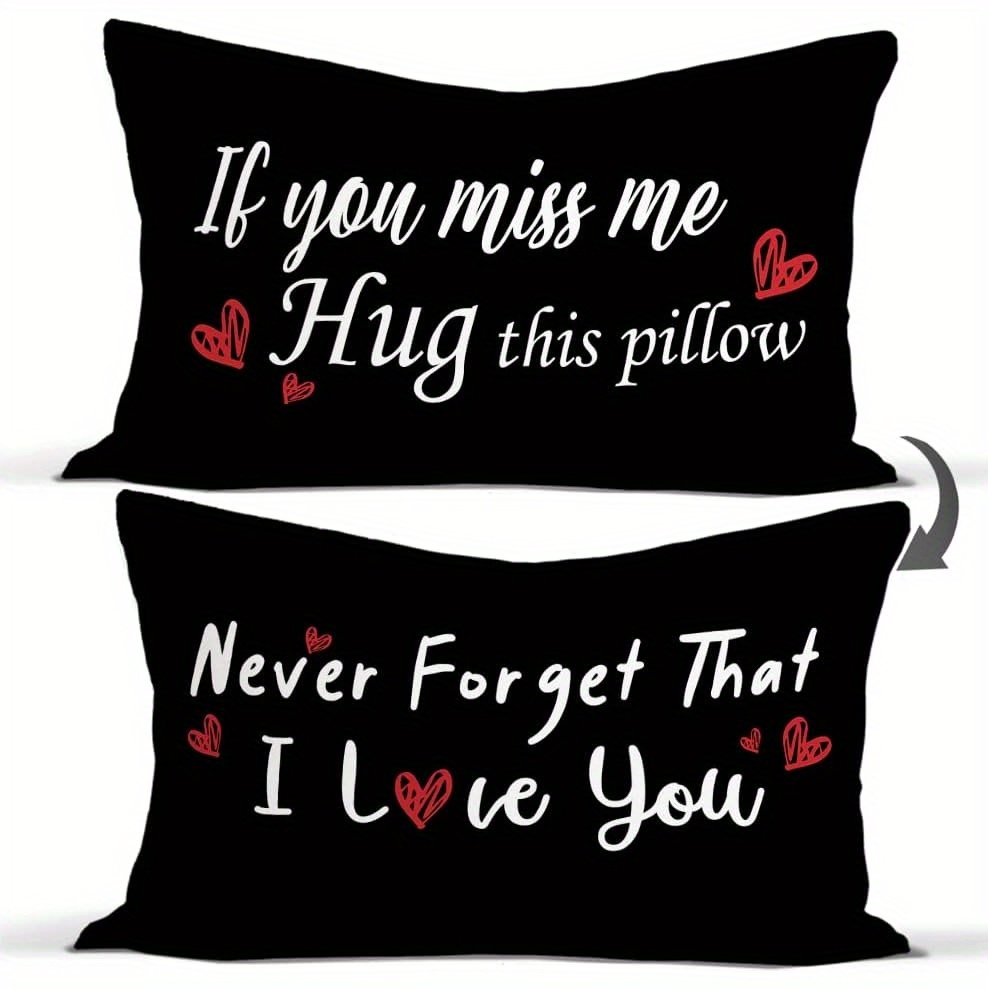 

1pc, Miss & Hug You - Decorative Double- For & - / Husband For ' S Day Christmas , , 12'' X 20'' , No