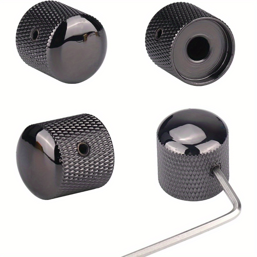 4pcs Knobs Volume Tone Control Knobs Dome Knobs With With Allen Keys Screws For Electric Guitar