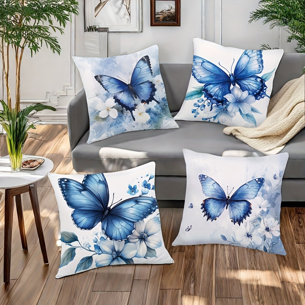 

4pcs Set & , 17.7"x17.7", Zip - For , , Decor