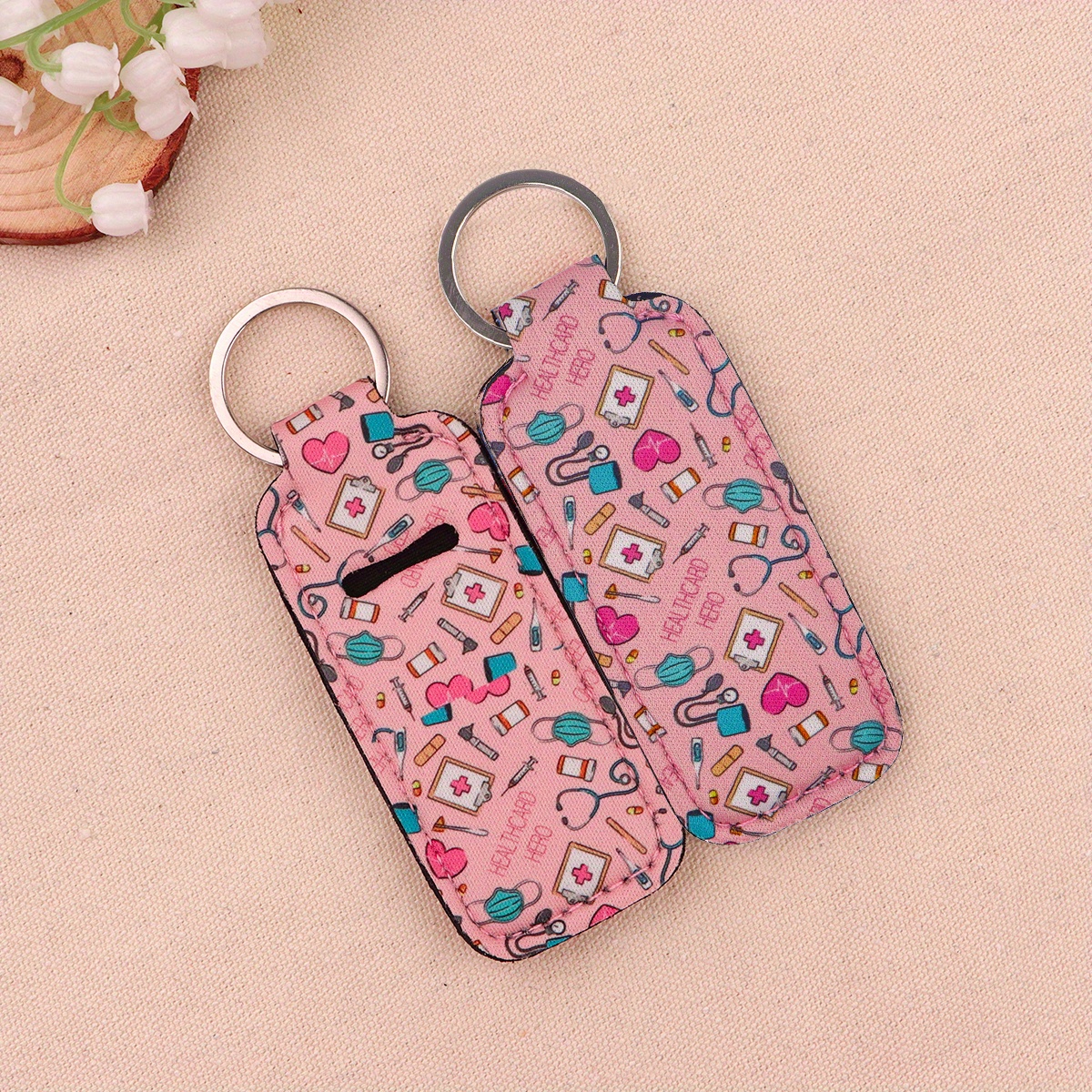 nurse lip balm holder keychain clip lipstick sleeve Temu Saudi