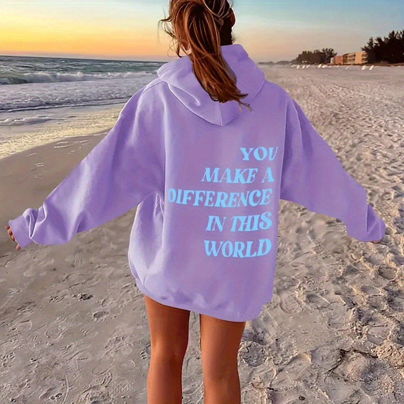 

's Inspirational Letter , Knitted Pullover Sweatshirt, , / , Hooded, No , In And Lavender