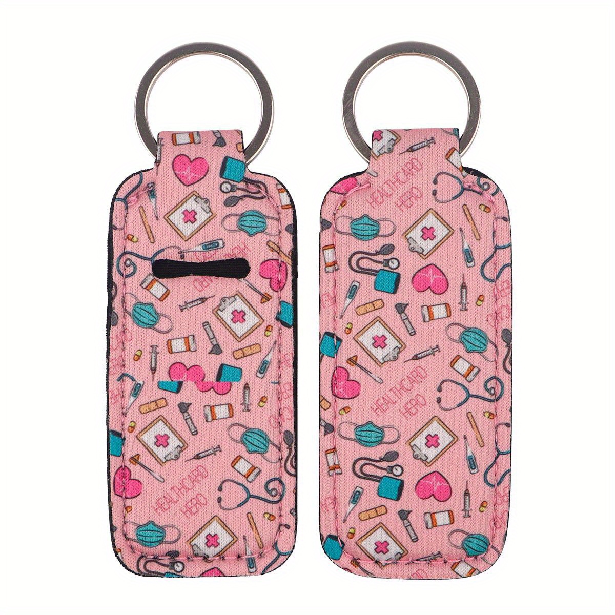nurse lip balm holder keychain clip lipstick sleeve Temu Saudi