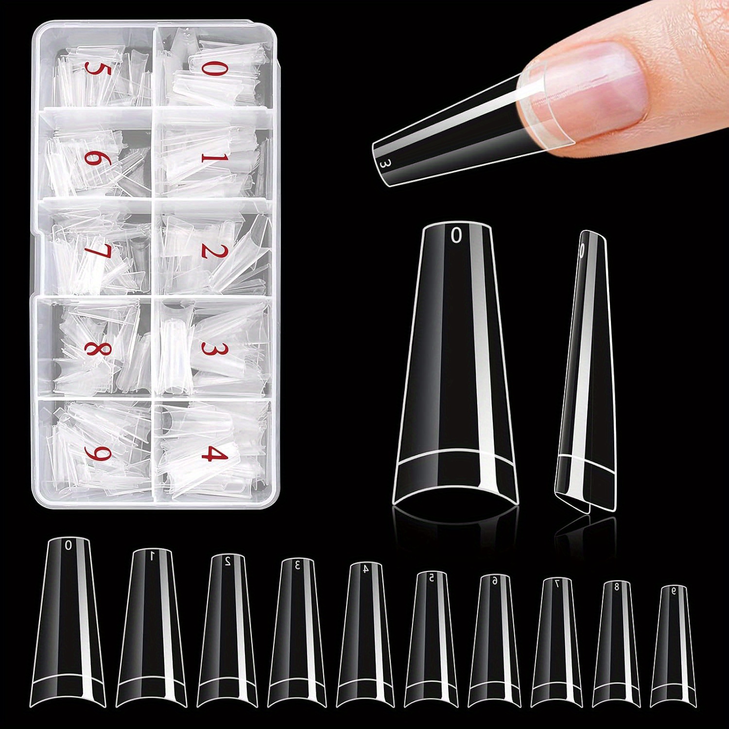 

500pcs Clear - , No C , Half & Gel False For -