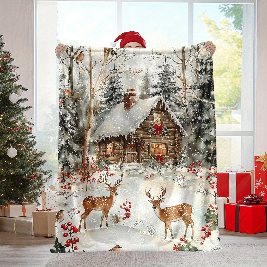 

Christmas & Blanket - , Flannel For , , , And Decor -