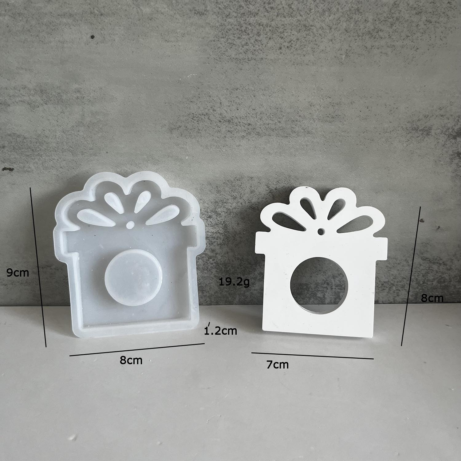 Christmas Series Gift Snowflake Pentagram Wreath Pendant Silicone Mold Plaster Epoxy Mold