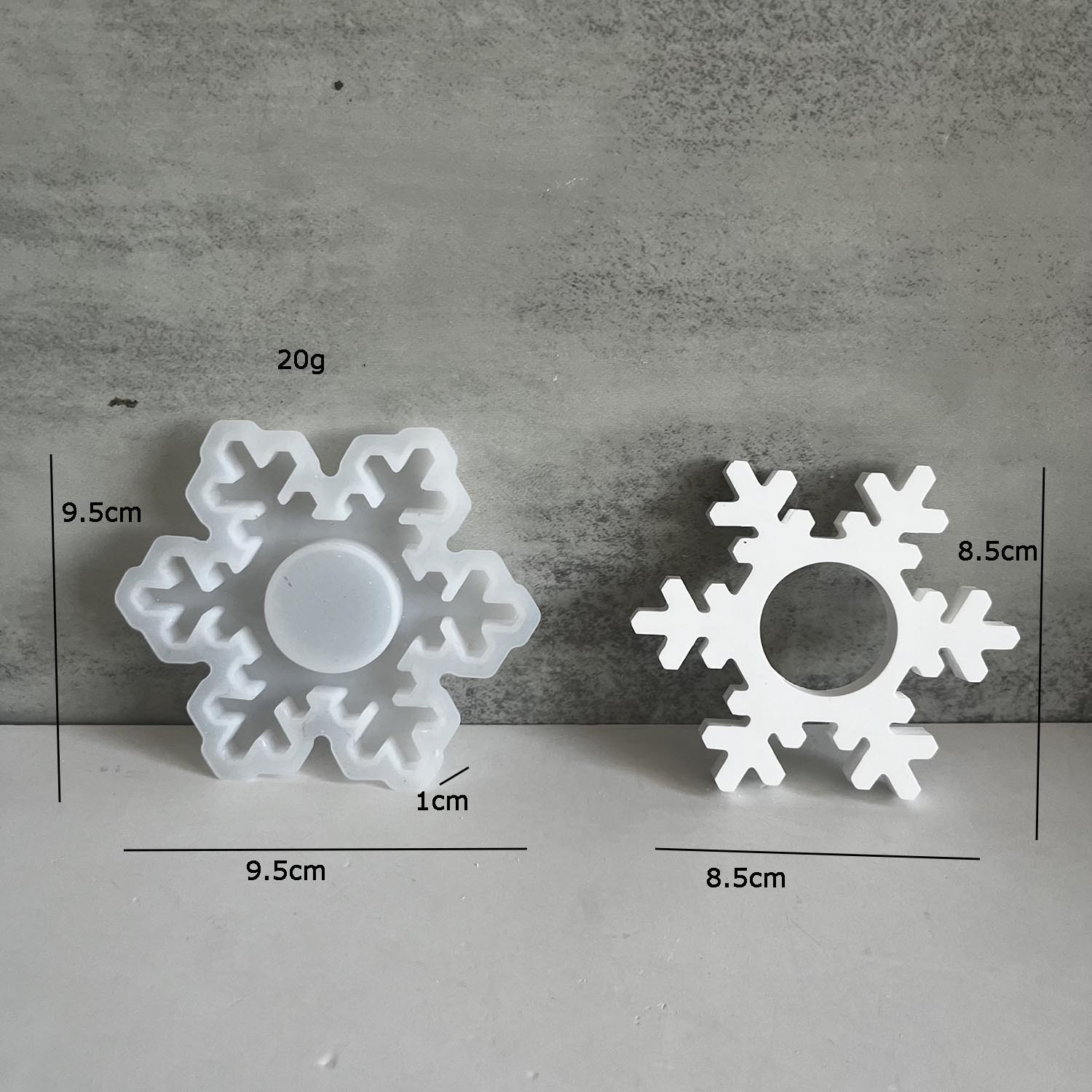 Christmas Series Gift Snowflake Pentagram Wreath Pendant Silicone Mold Plaster Epoxy Mold