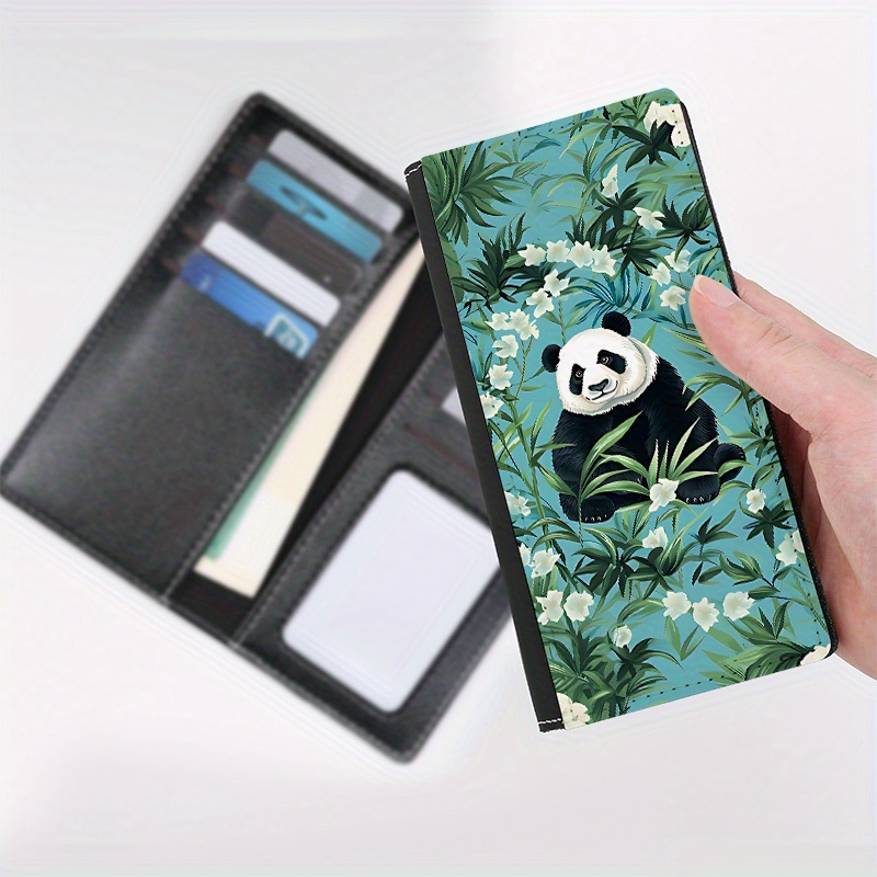 

1pc Slim Floral Print Women', Pu Credit Card Holder With 10 Slots, Ultra-thin No-closure Clutch For Ladies, Fashionable Unisex Foldable Wallet For Casual Daily Use, Ideal Gift For