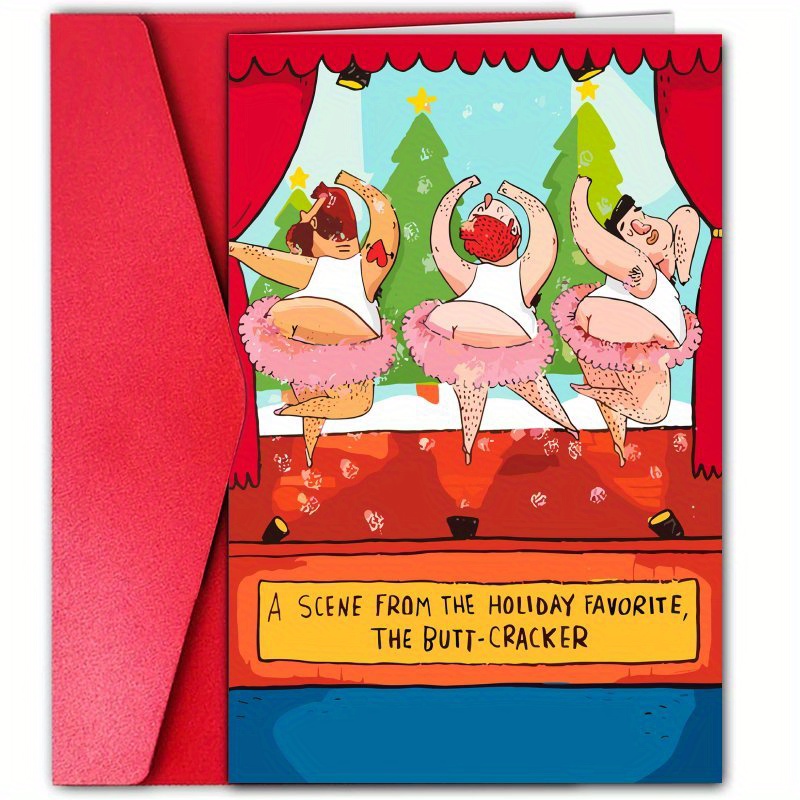 

1pc Humorous Christmas Greeting - - For , , And - For