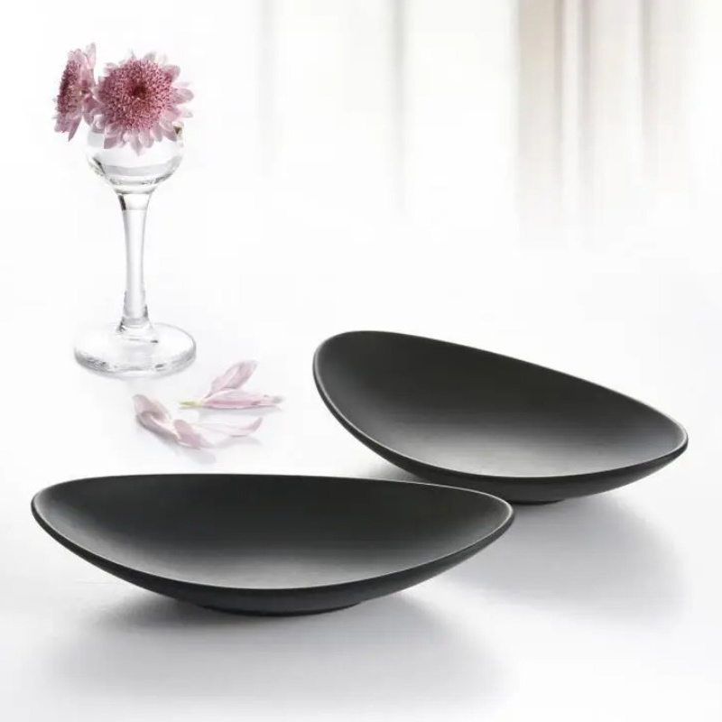 Image of 2pcs Oval Black Ring Dish Jewelry Tray Key Tray Organizer Decor Key Dish Jewelry Bowl Decorative Dish Organizer Kitchen Items, Jewelry Trays