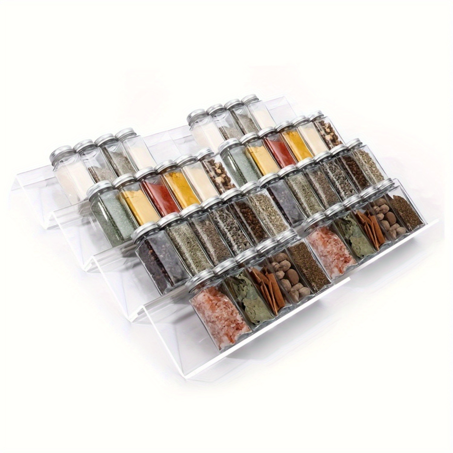 

Spice Drawer Organizer, Clear Acrylic Drawer Seasoning Organizer, Seasoning Jars Drawer Insert, Kitchen Drawer Spice Rack Tray For Cabinet/countertop With Random