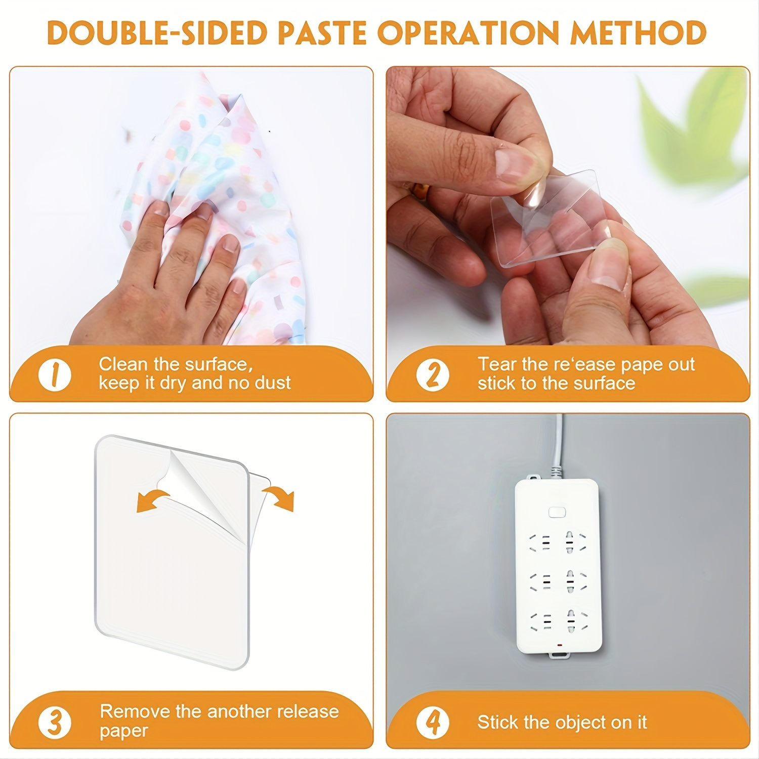 Strong Double-Sided Stickers, Nano Seamless No Punching Transparent Home Wall Stickers, Waterproof Wall Tape