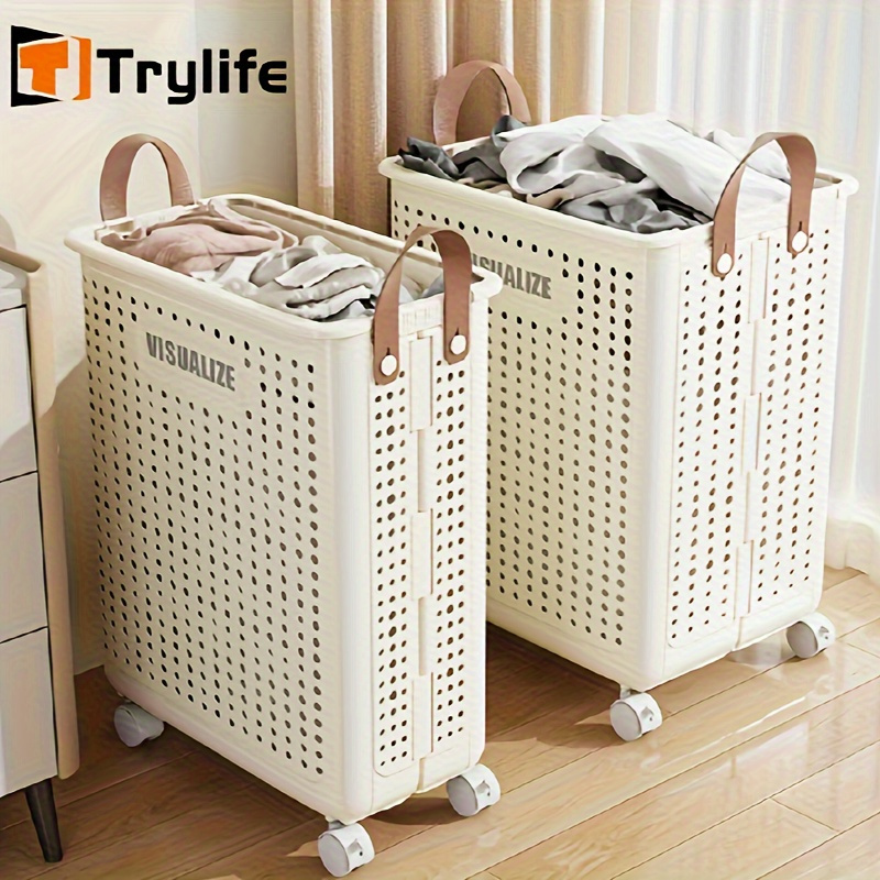 large capacity pp material rolling laundry cart with lid multifunctional personal   dispenser and fitness gear organizer with handles space saving household storage solution for clothing accessories and miscellaneous items laundry baskets