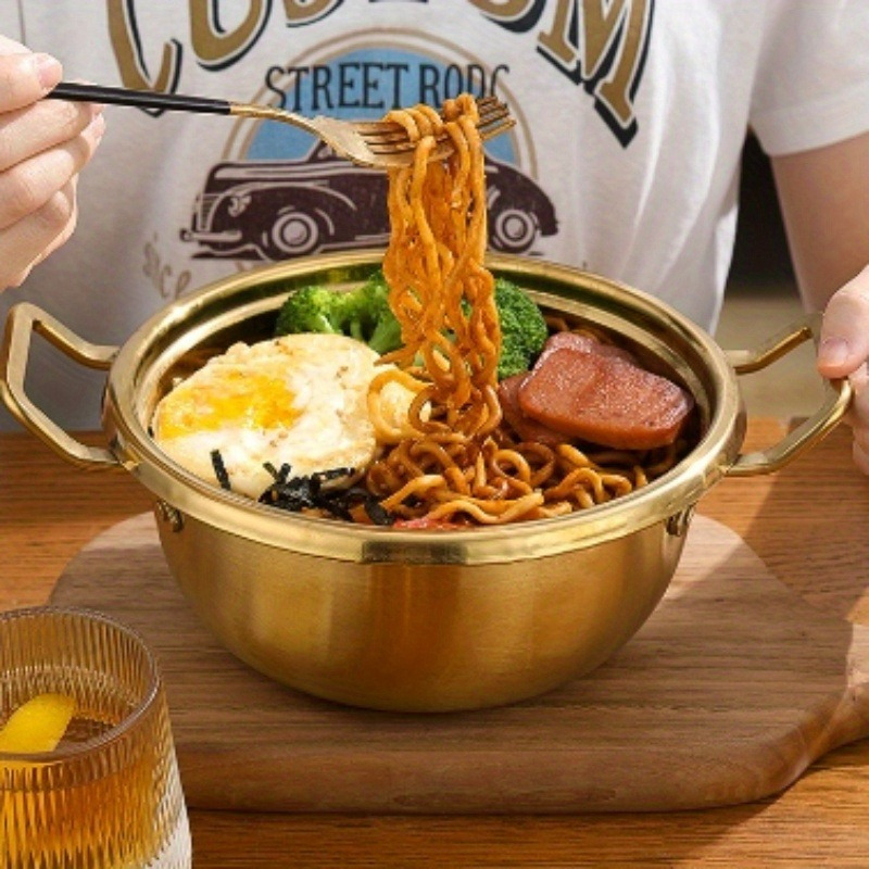 304 stainless steel ramen noodle pot lid uncharged dual Temu