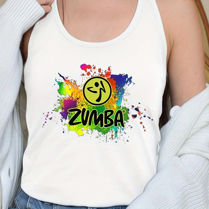 

Women's Breathable Zumba Print Tank Top - Soft, Stretchy & Machine Washable |