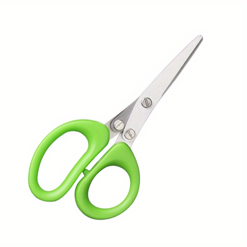 Image of 1pc Premium Stainless Steel Kitchen Scissors- Multi-blade Scissors For Chopping Green Onions, Vegetables, Herbs & Spices - Essential Cooking Tool