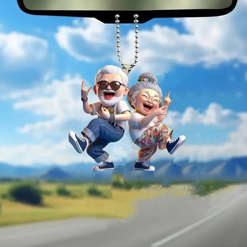 

1 Couple Pendant 2d Car Decoration Pendant Christmas Holiday And Decorations