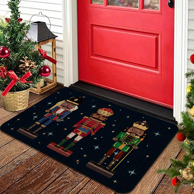 

Nutcracker Christmas - , Non-slip & Hand Washable For Indoor/ Outdoor Holiday Decor, Kitchen & Laundry Room